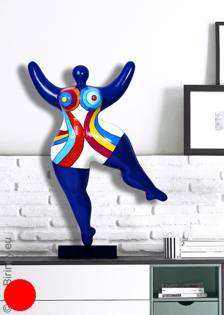 verkauft: Unikat: dunkelblaue Nana-Figur Höhe 49cm