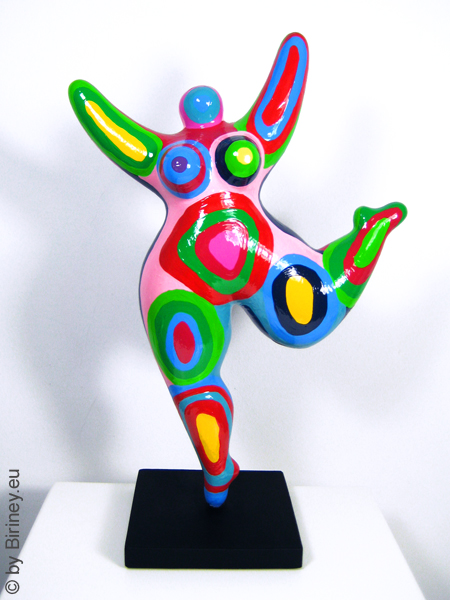bunte Nana-Figur "Sybill" mehrfarbig bemalt ! Keramik Höhe 32cm