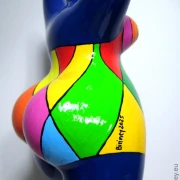 blaue Nana-Figur Polygonmuster aus Keramik!  31cm mit Video