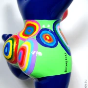 blaue Nana-Figur bunte Kringel aus Keramik!  31cm