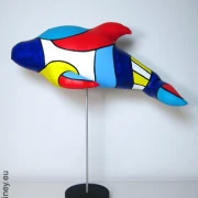 DELPHIN sculpture SL Unique! Length 45cm / 17.7 inches