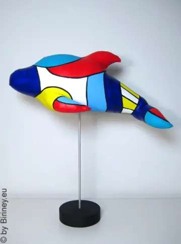 DELPHIN Skulptur SL Unikat! Länge 45cm Leichtgewicht