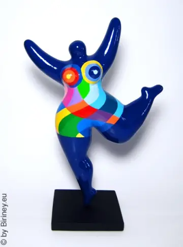 blaue Nana-Figur "Polygone" aus Keramik!  32cm