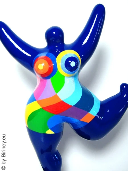 blaue Nana-Figur "Polygone" aus Keramik!  32cm