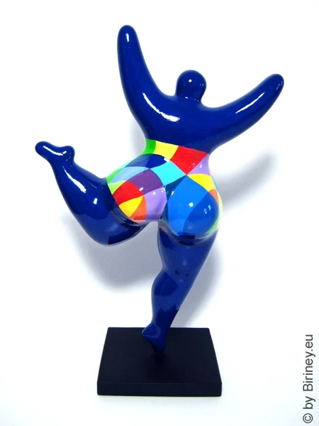 blaue Nana-Figur "Polygone" aus Keramik!  32cm