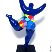 blaue Nana-Figur "Polygone" aus Keramik!  32cm