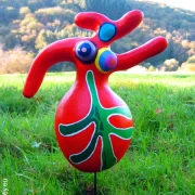 Sculpture “Malena” 40cm / 15.7 inches with leaf pattern