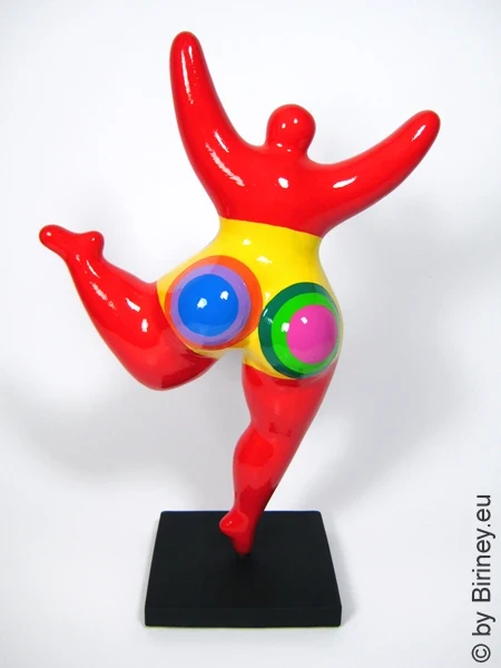 Red Nana sculpture made of ceramic!  32cm /12.5 inches Cercles