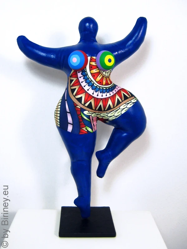 blue Nana figure with ornamental pattern! SL Hight 34 cm/ 13.4 inches