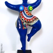 blue Nana figure with ornamental pattern! SL Hight 34 cm/ 13.4 inches