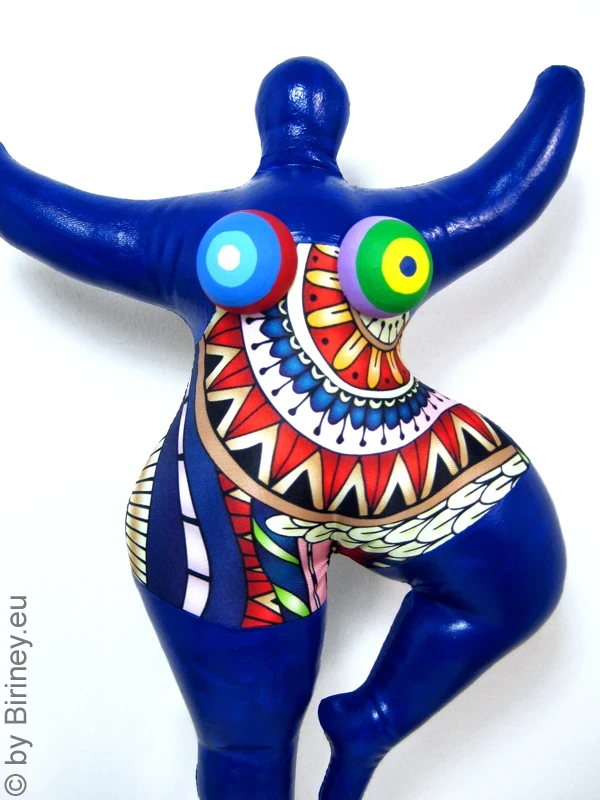 blue Nana figure with ornamental pattern! SL Hight 34 cm/ 13.4 inches
