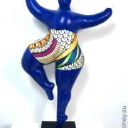 blue Nana figure with ornamental pattern! SL Hight 34 cm/ 13.4 inches
