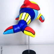 DELPHIN Skulptur SL Unikat! Länge 45cm Leichtgewicht