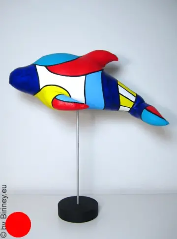 DELPHIN sculpture SL Unique! Length 45cm / 17.7 inches