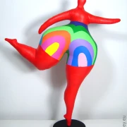 rote Nana Figur SL Unikat! Höhe 47cm Leichtgewicht