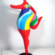 rote Nana Figur SL Unikat! Höhe 47cm Leichtgewicht