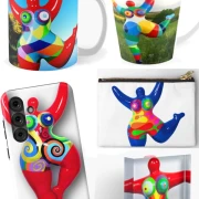 Home decorations, stationery, cell phone covers, mugs, etc.