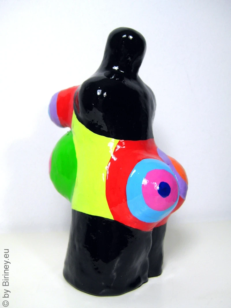 Mini sculpture height 11cm black/colored Venus figure