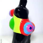 Mini sculpture height 11cm black/colored Venus figure