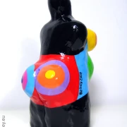 Mini sculpture height 11cm black/colored Venus figure