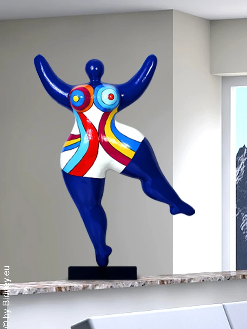 Unikat Nana-Figur dunkelblau Höhe 49 cm