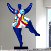 Unikat Nana-Figur dunkelblau Höhe 49 cm