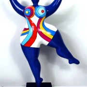 Unikat Nana-Figur dunkelblau Höhe 49 cm