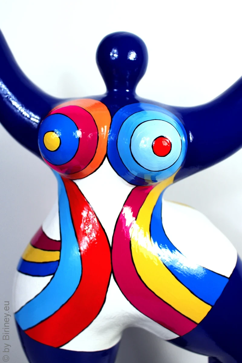 Unikat Nana-Figur dunkelblau Höhe 49 cm
