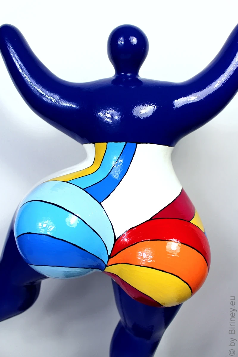Unikat Nana-Figur dunkelblau Höhe 49 cm