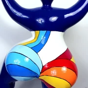 Unikat Nana-Figur dunkelblau Höhe 49 cm