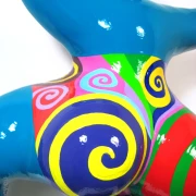 Unique Nana sculpture in turquoise height 49cm / 19 inches