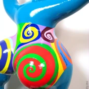 Unique Nana sculpture in turquoise height 49cm / 19 inches