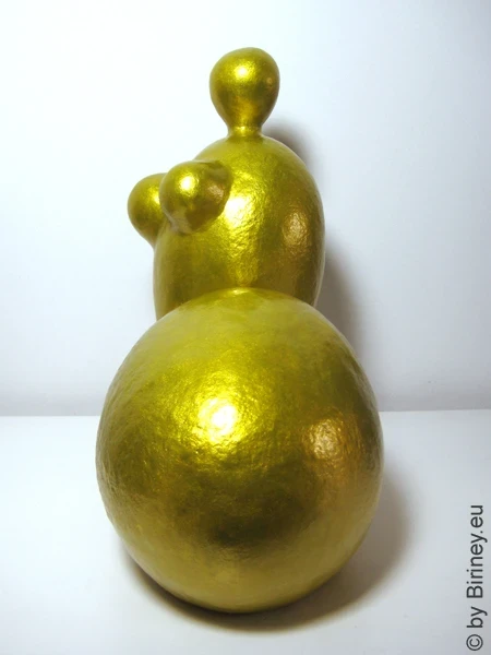 Unikat-Figur "Liegende in Gold" L 41cm