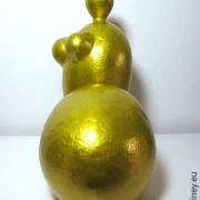 Unique figurine “Reclining Lady in Gold” L 41cm / 16,1 inches