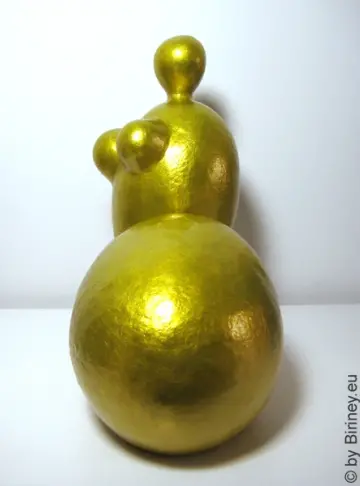 Unikat-Figur "Liegende in Gold" L 41cm