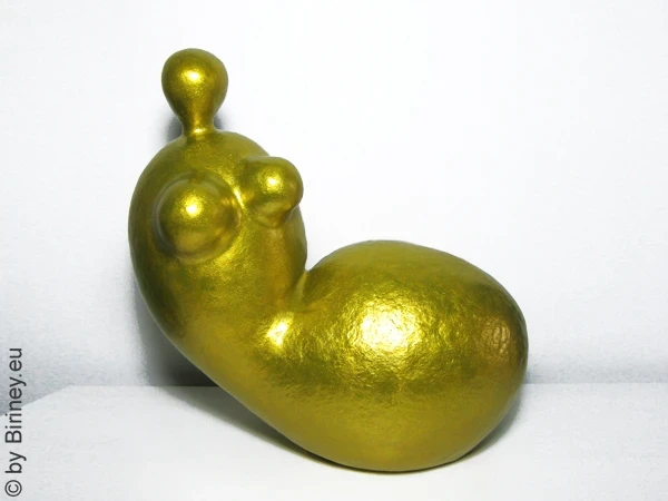 Unikat-Figur "Liegende in Gold" L 41cm