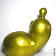 Unikat-Figur "Liegende in Gold" L 41cm