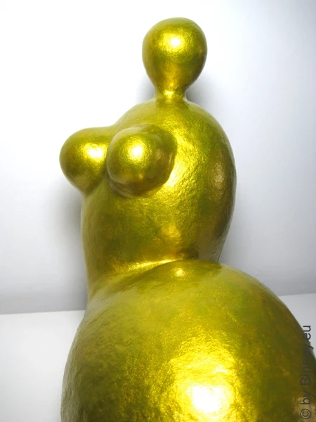 Unikat-Figur "Liegende in Gold" L 41cm