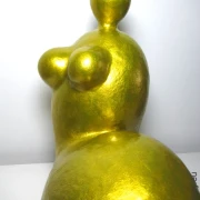 Unikat-Figur "Liegende in Gold" L 41cm