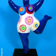 blue Nana figurine “Firework” ceramic 22cm / 8.7 inches