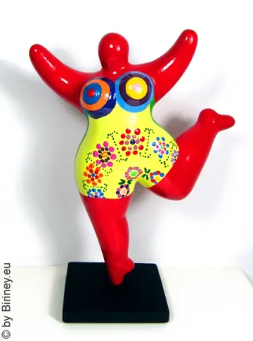 rote Nana-Figur "Sommer" Keramik 22cm