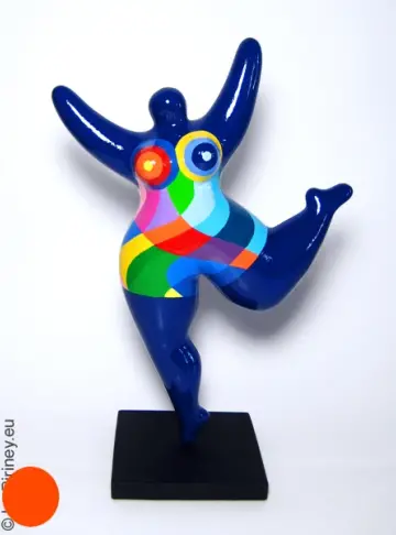 blaue Nana-Figur "Polygone" aus Keramik!  32cm