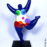 blaue Nana-Figur "Panton" aus Keramik!  31cm