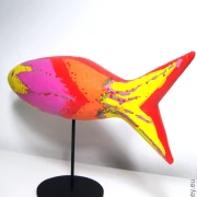 tropischer Fisch SL Skulptur Länge 40cm