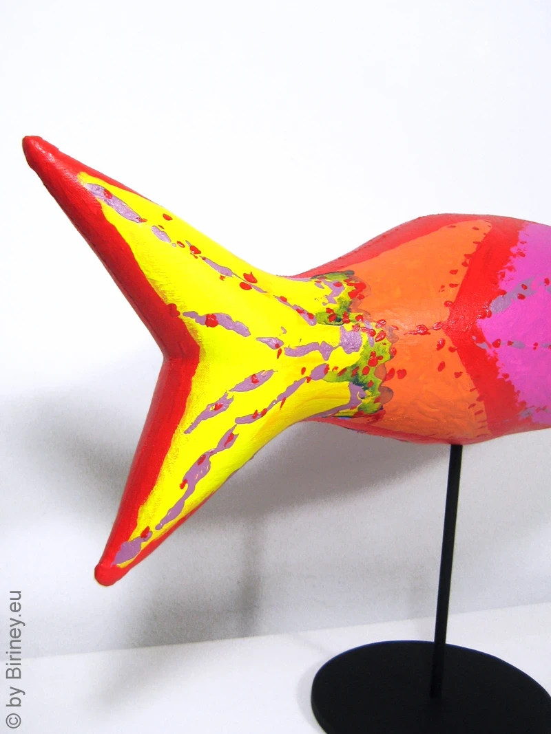 tropischer Fisch SL Skulptur Länge 40cm