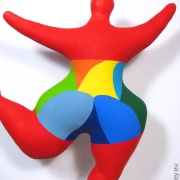 Red Nana figure SL Polygones! Height 44cm / 17 inches Lightweight