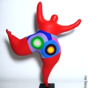 rote Nana Figur SL Unikat! Höhe 43cm Leichtgewicht