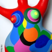rote Nana Figur SL Unikat! Höhe 43cm Leichtgewicht