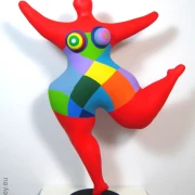 Red Nana figure SL Polygones! Height 44cm / 17 inches Lightweight