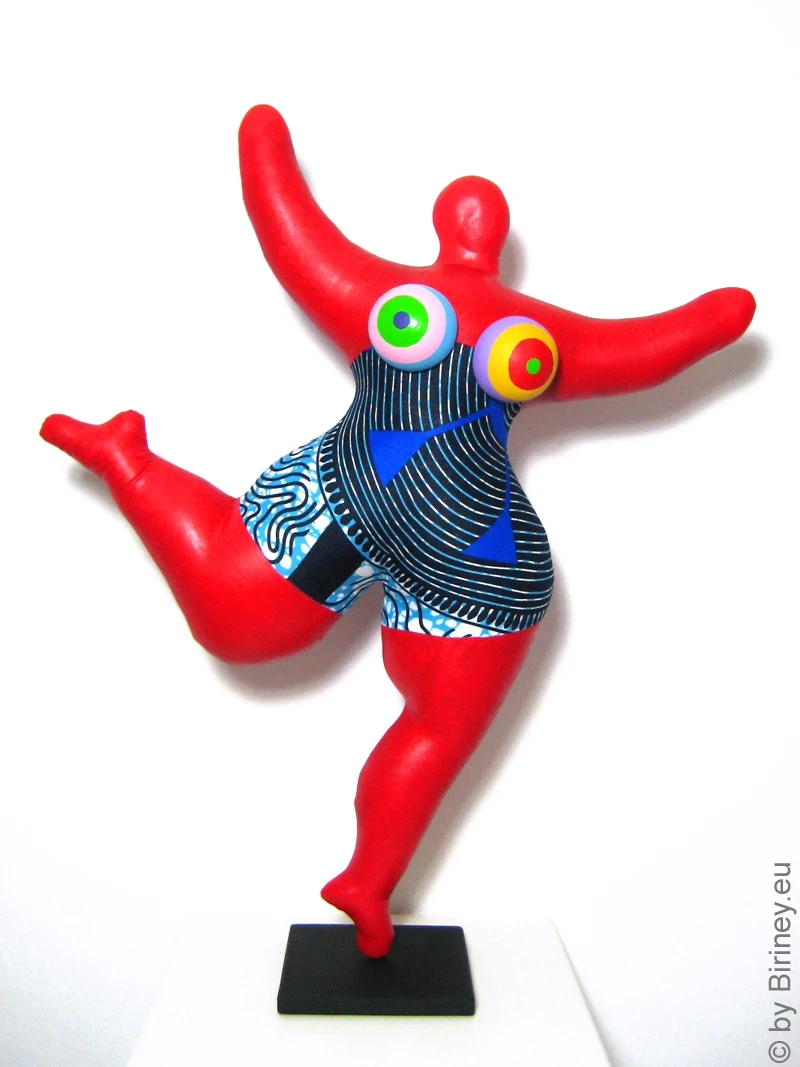 red Nana figure with blue pattern! SL Hight 51cm/ 20 inches